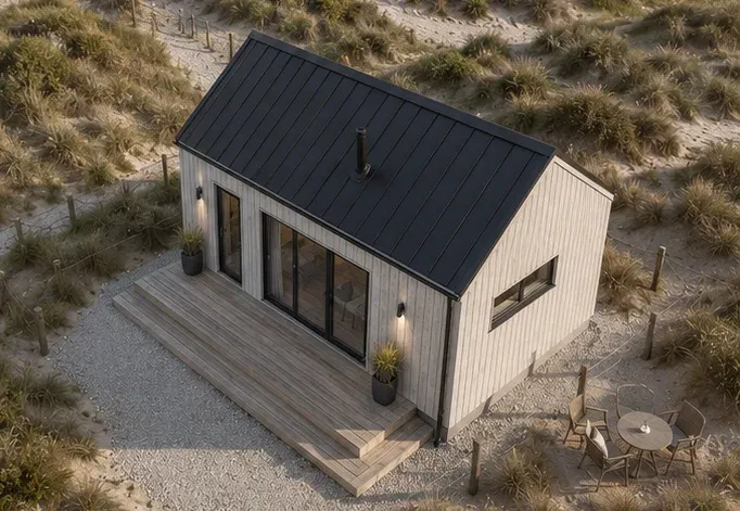 Modell Dune Lodge von 1A Tinyhouse – Ansicht von oben