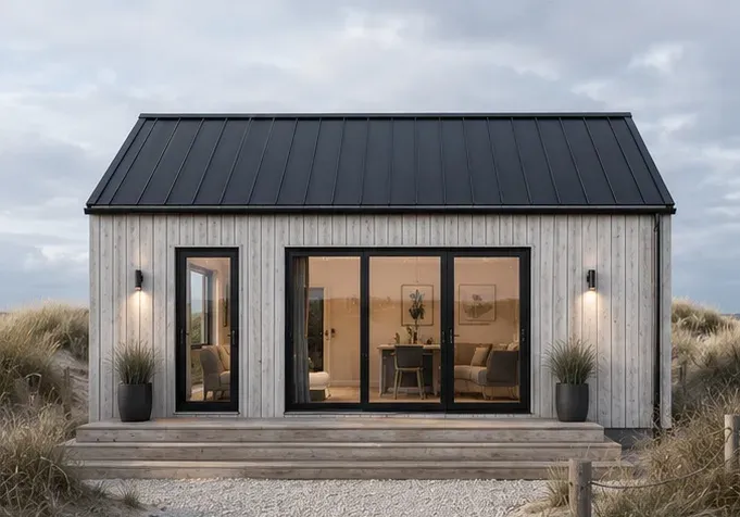 Modell Dune Lodge von 1A Tinyhouse – Frontansicht