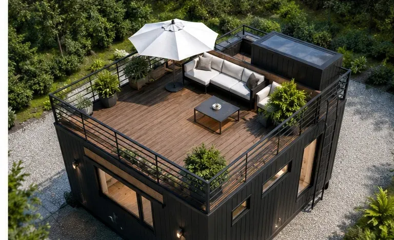 Modell Skyline Deck von 1A Tinyhouse – Ansicht von oben