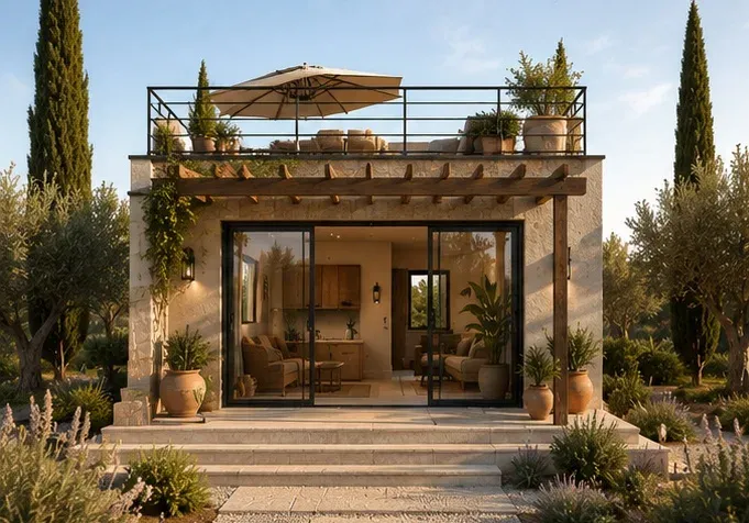 Modell Toscana von 1A Tinyhouse – Frontansicht