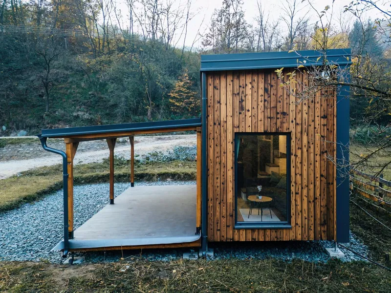 Tiny House 34 von TYNEST Homes – Außenansicht